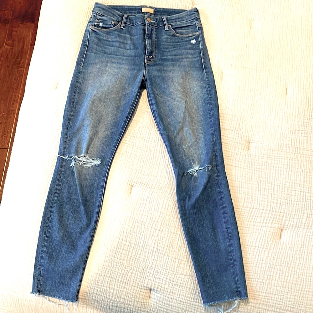 Mother Denim- High Waisted Looker, Ankle Fray